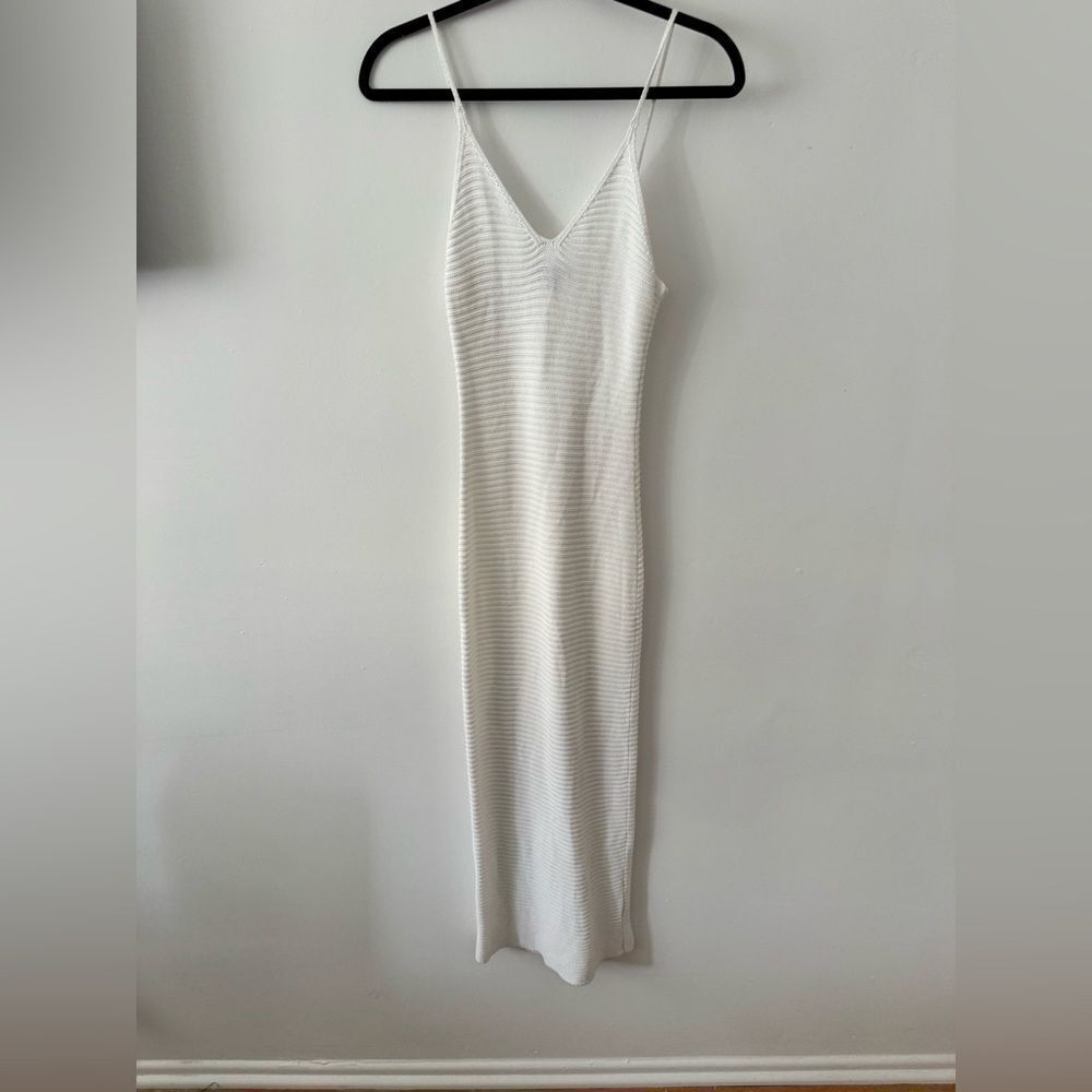 AFRM Jasper White Knit Midi Dress XS - Picture 2 of 6